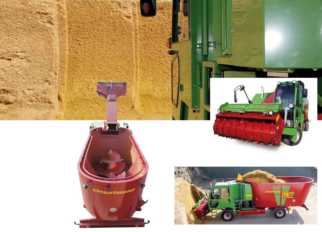 various photos of the self propelled diet feeder milling features
