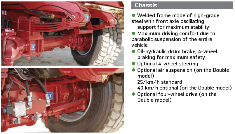 photos of the chassis on the self propelled diet feeder