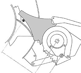 drawing of the forage wagon knife system