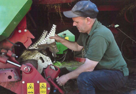 Tim West with Forage Wagon